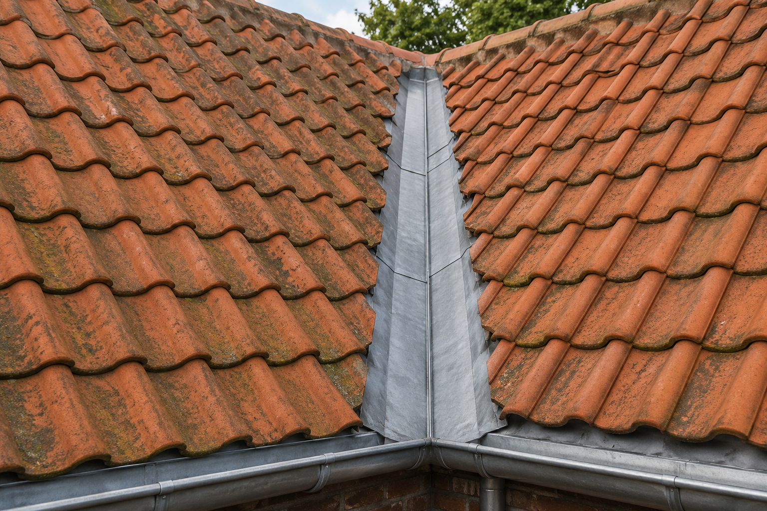 Herstel van lekkende kilgoot